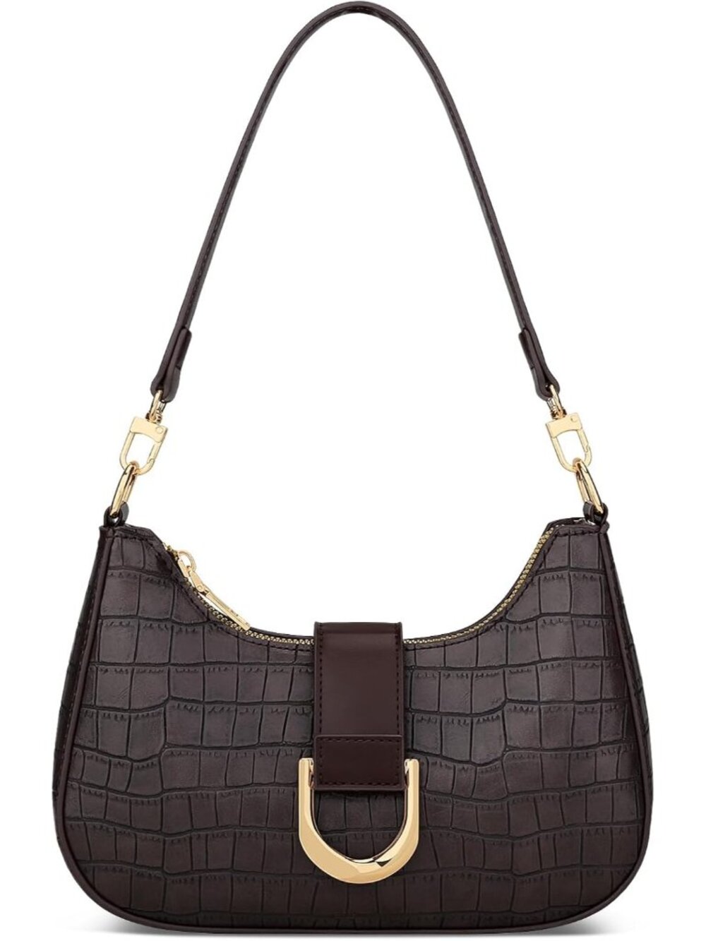 👜Womens Stone Coffee Shoulder Bag Trendy PU Vegan Leather Everyday Cute Handbag